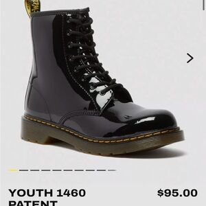 Dr. Martens Kids 1460 Glossy Black Boots